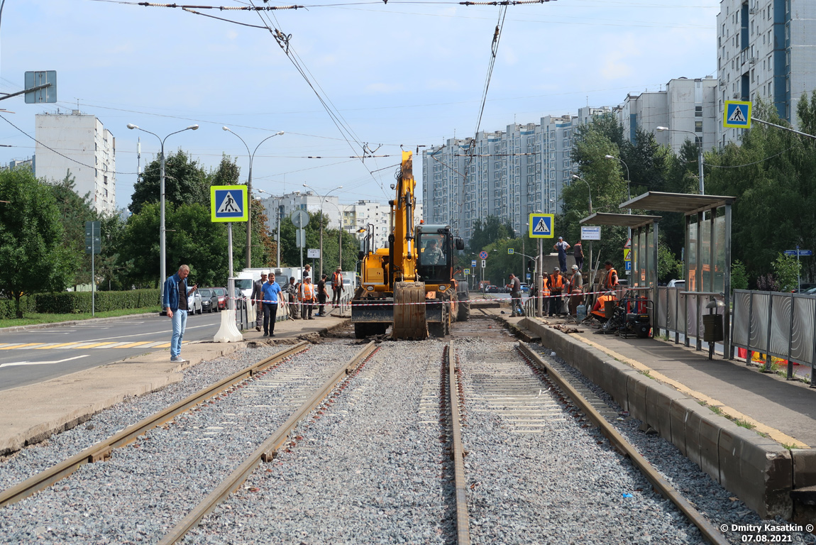 Moskau — Construction and repairs; Moskau — Stops, platforms, waiting pavilions at stops; Moskau — Trам lines: North-Western Administrative District