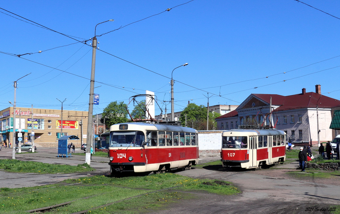 Конотоп, Tatra T3A № 104; Конотоп, Tatra T3A № 107