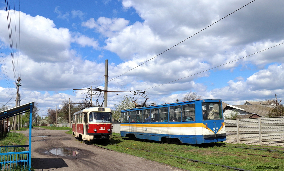 Конотоп, Tatra T3A № 103; Конотоп, 71-605 (КТМ-5М3) № 87