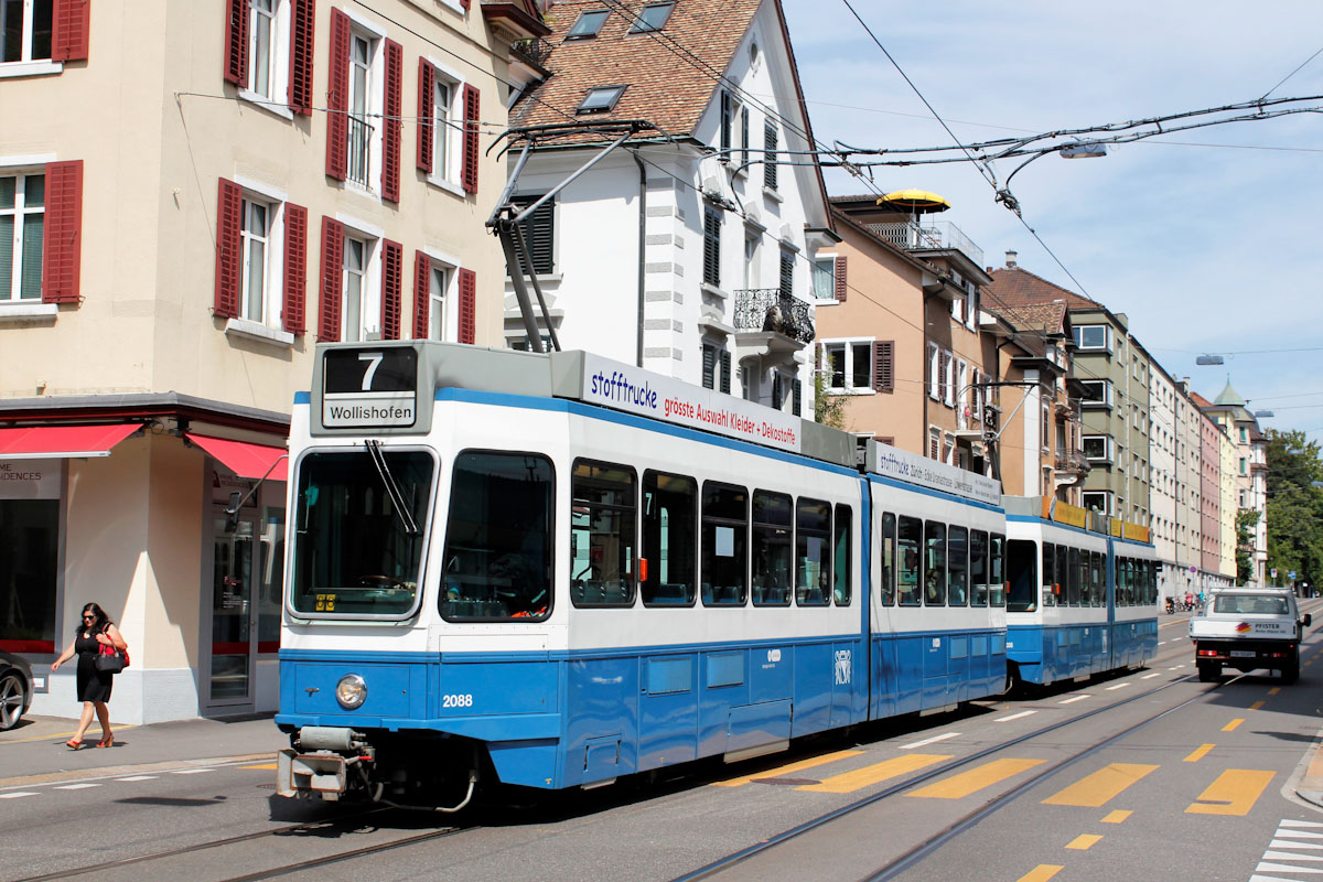 Zurich, SWP/SIG/BBC Be 4/6 "Tram 2000" № 2088