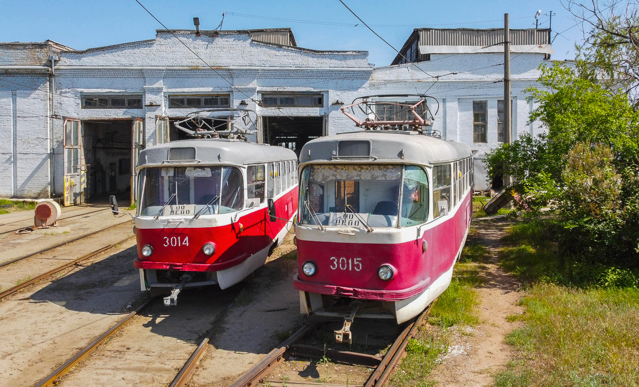 Volgograd, Tatra T3SU (2-door) № 3014; Volgograd, Tatra T3SU (2-door) № 3015