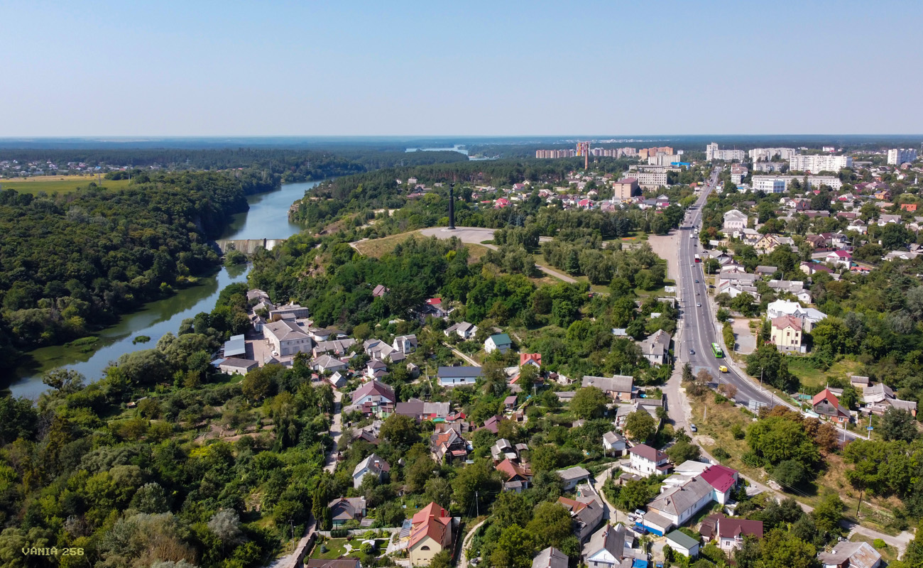 ჟიტომირი — Electric transport of Zhytomyr from a height ჟიტომირი — Electric transport of Zhytomyr from a height
