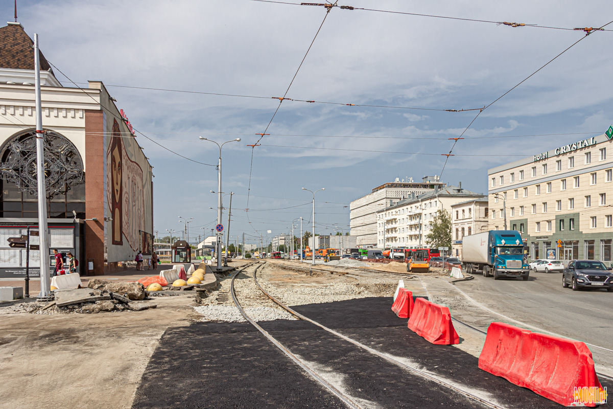 Казань — Линии ГЭТ [1] — Центр; Казань — Линии ГЭТ [7] — Конечные станции и разворотные кольца; Казань — Реконструкции трамвайных линий