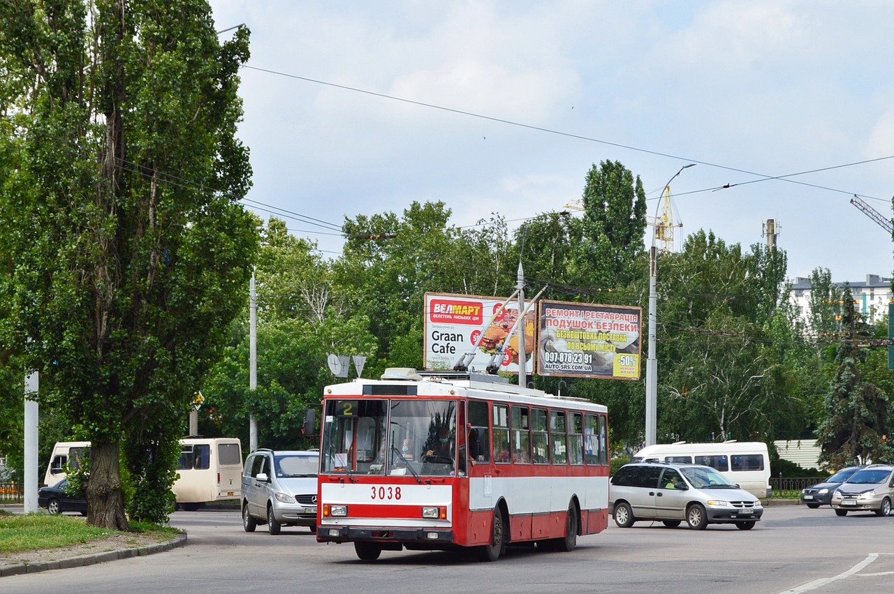 Николаев, Škoda 14Tr08/6 № 3038