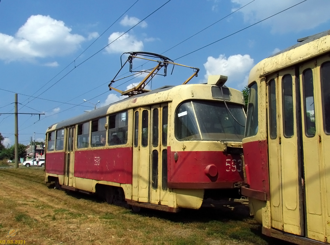 Харьков, Tatra T3SU № 593