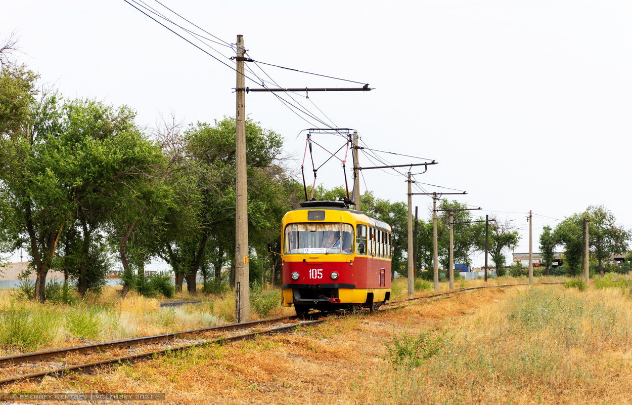 Волжский, Tatra T3SU № 105; Волжский — Линия на ЗОС