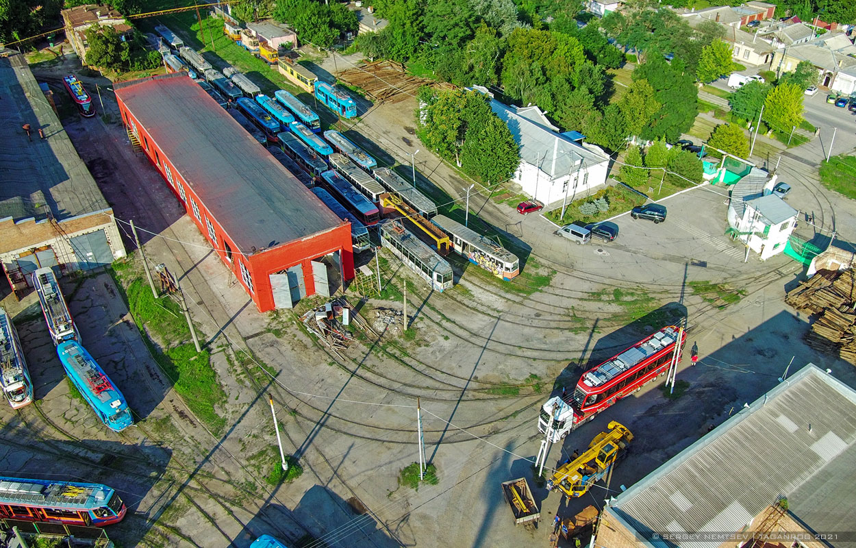 Taganrog — Miscellaneous photos; Taganrog — Tram lines; Taganrog — Трамваи без номеров