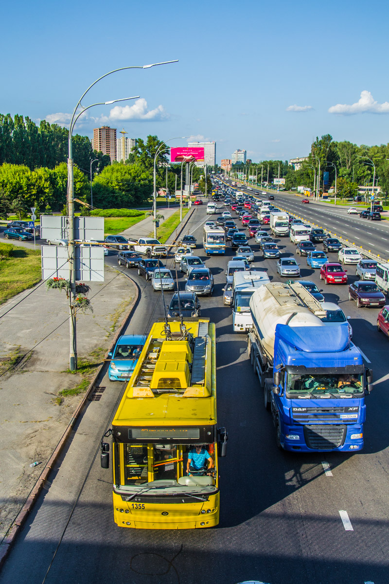 Киев, Богдан Т70110 № 1355; Киев — Троллейбусные линии: Совки, Голосеев, Мышеловка, Теремки