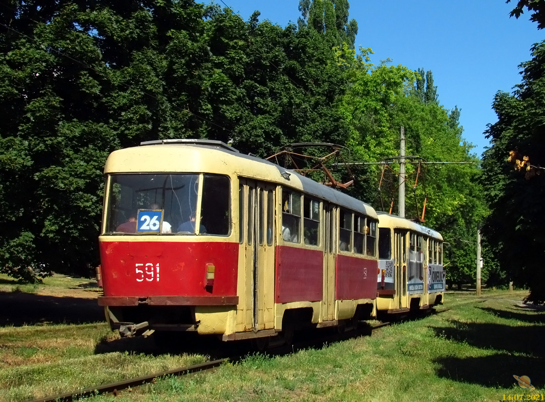 Харьков, Tatra T3SU № 591