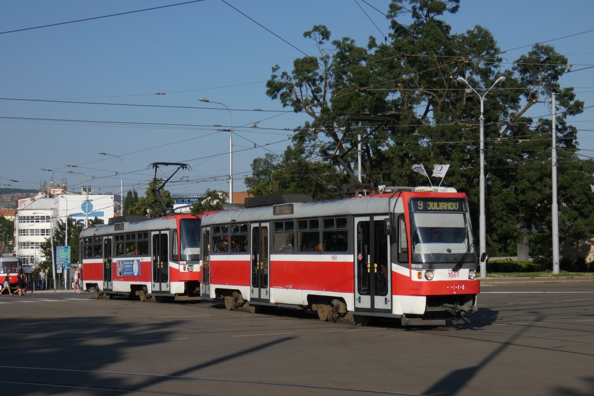 Брно, Tatra T3R (1995) № 1661; Брно, Tatra T3R (1995) № 1662