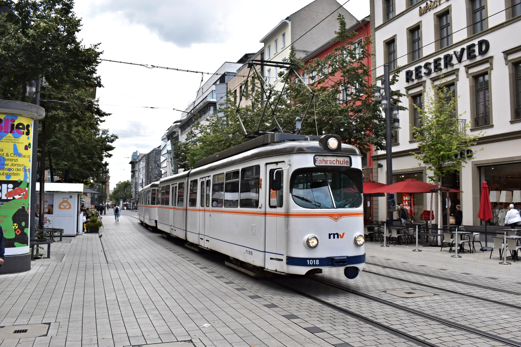 Rhein-Neckar, Duewag ET6 № 1018; Rhein-Neckar, Duewag EB6 № 1058 Rhein-Neckar, Duewag ET6 № 1018; Rhein-Neckar, Duewag EB6 № 1058
