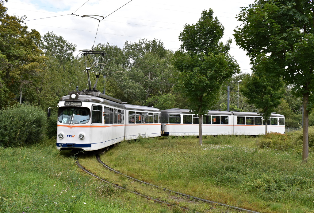 Rhein-Neckar, Duewag ET6 nr. 1017; Rhein-Neckar, Duewag EB6 nr. 1057