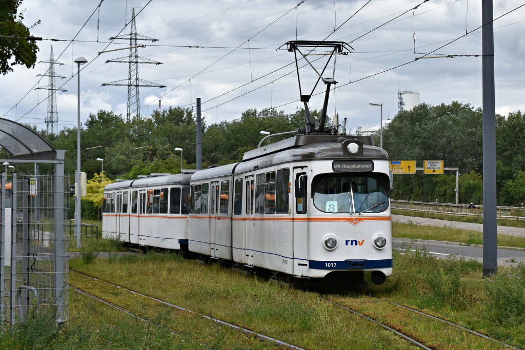 Рейн-Неккар, Duewag ET6 № 1017; Рейн-Неккар, Duewag EB6 № 1057