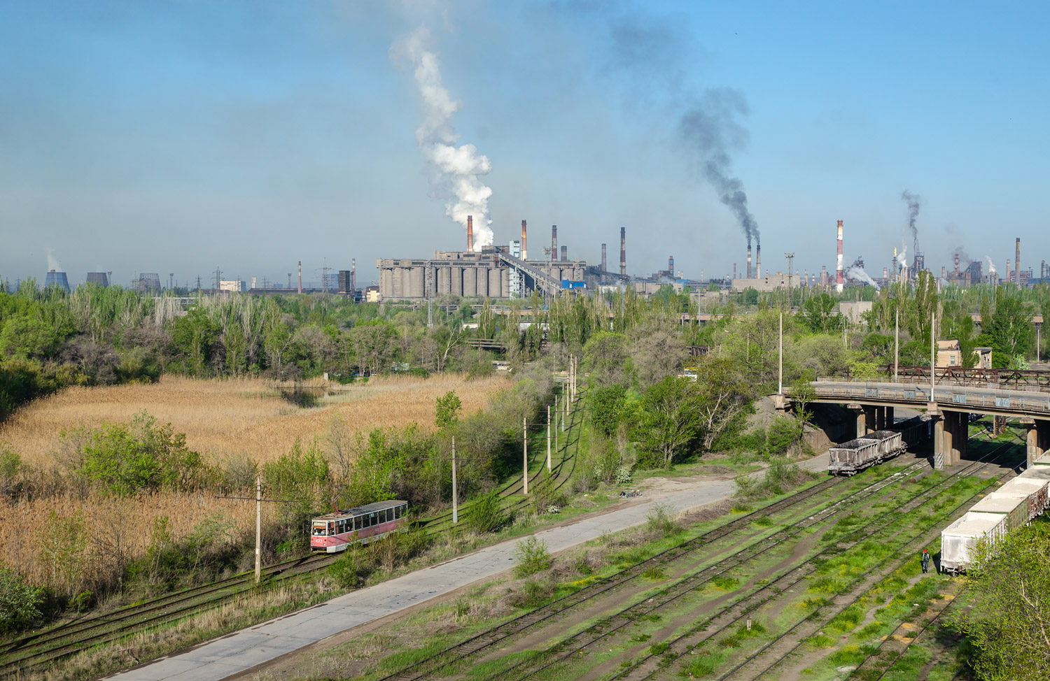 Кривой Рог — Трамвайные и троллейбусные линии и кольца