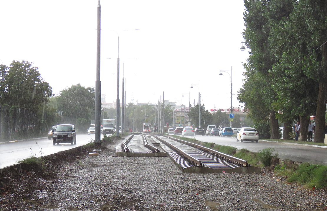 Krasnodar — New tram line on Moskovskaya street
