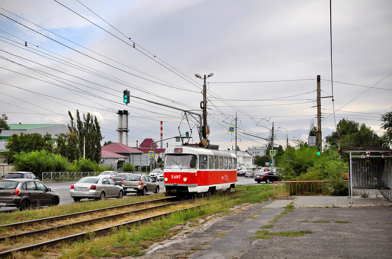 Волгоград, Tatra T3SU (двухдверная) № 2497