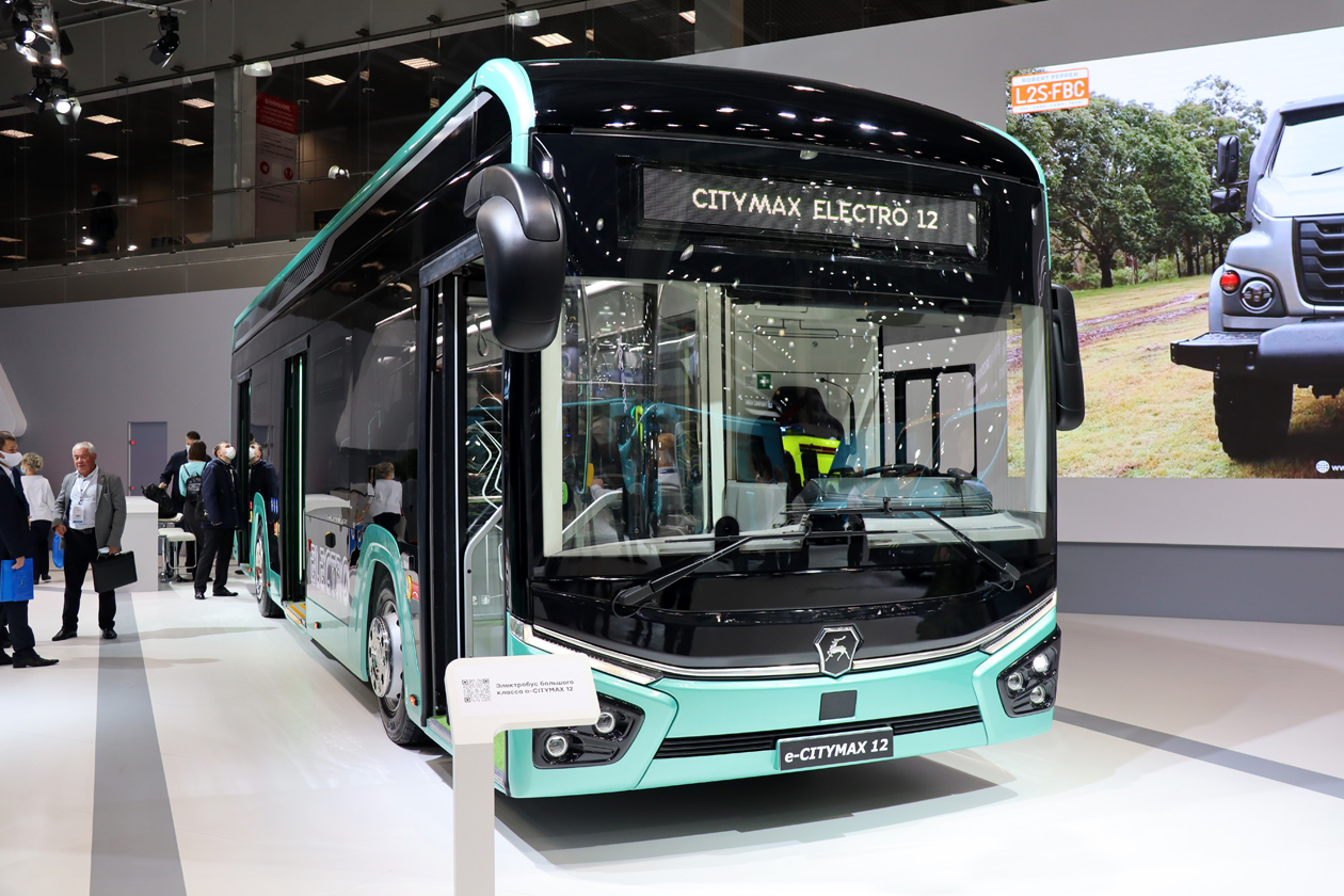 Likino-Duljowo, LiAZ e-Citymax 12 Nr. e-Citymax 12; Moskau — International exhibition Comtrans 2021