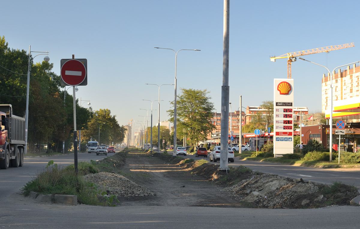 Краснодар — Строительство трамвайной линии по Московской улице