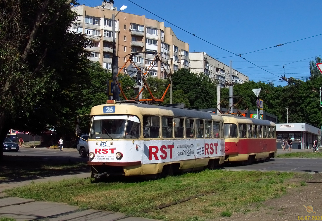 Харьков, Tatra T3SU № 654