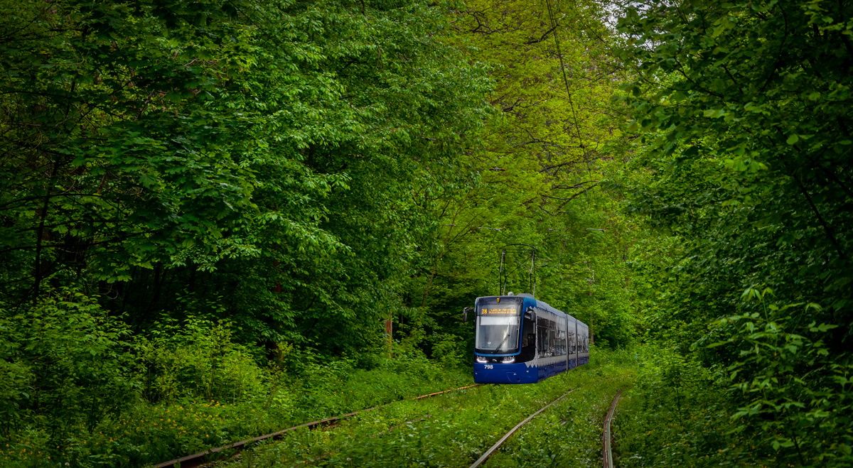 Photomontage; Kyiv — Tramway lines: Podilske depot network — north