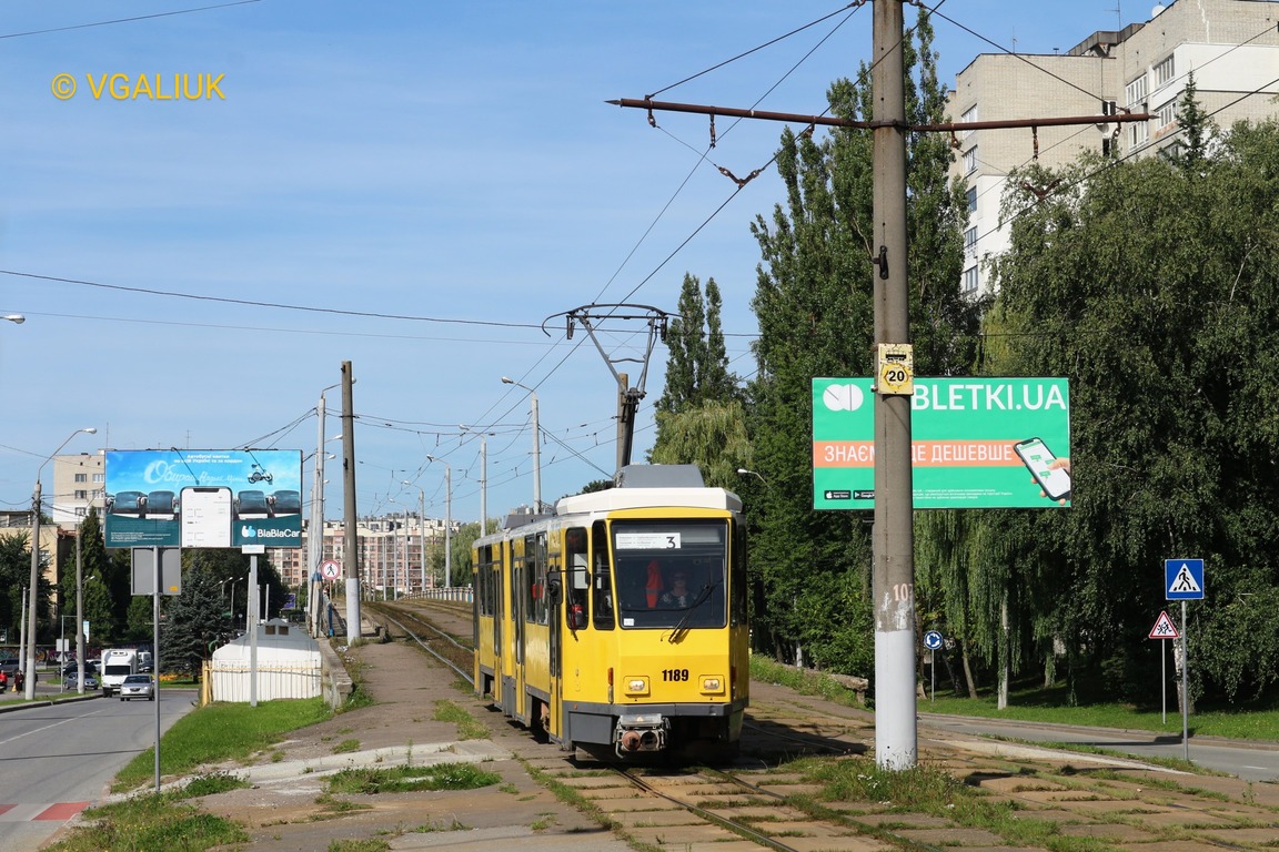 Львов, Tatra KT4DM № 1189