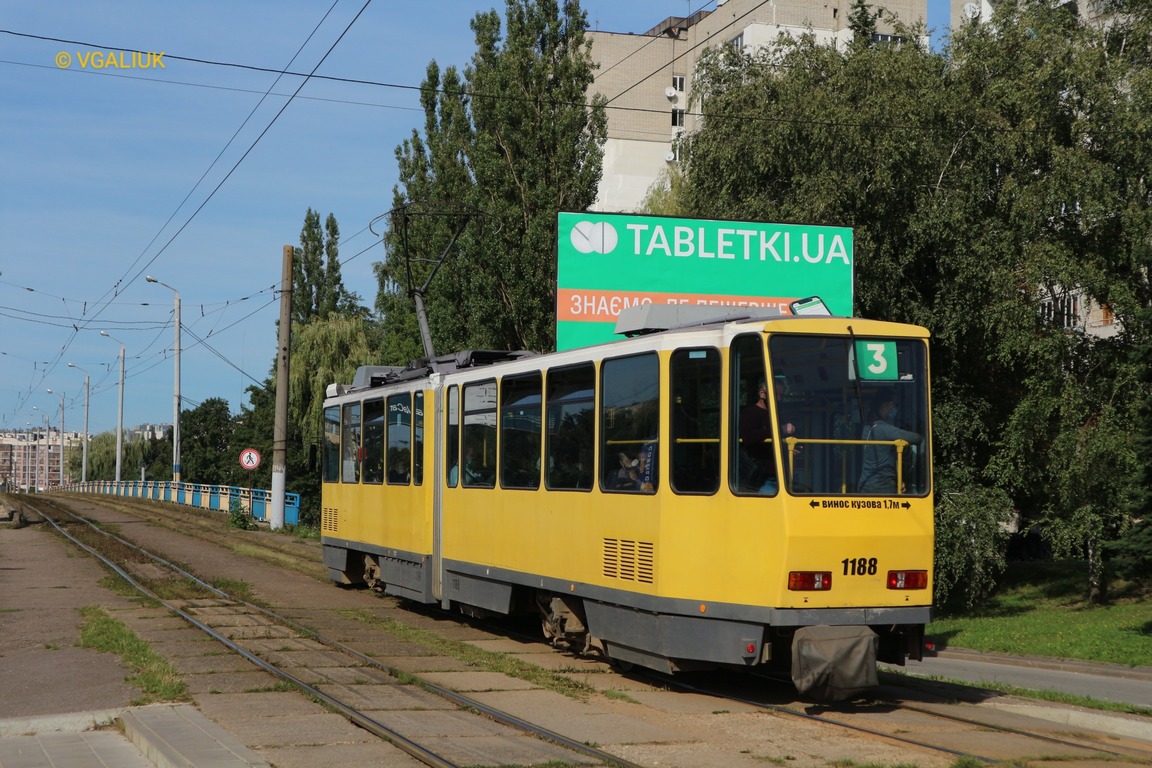 Львов, Tatra KT4DM № 1188