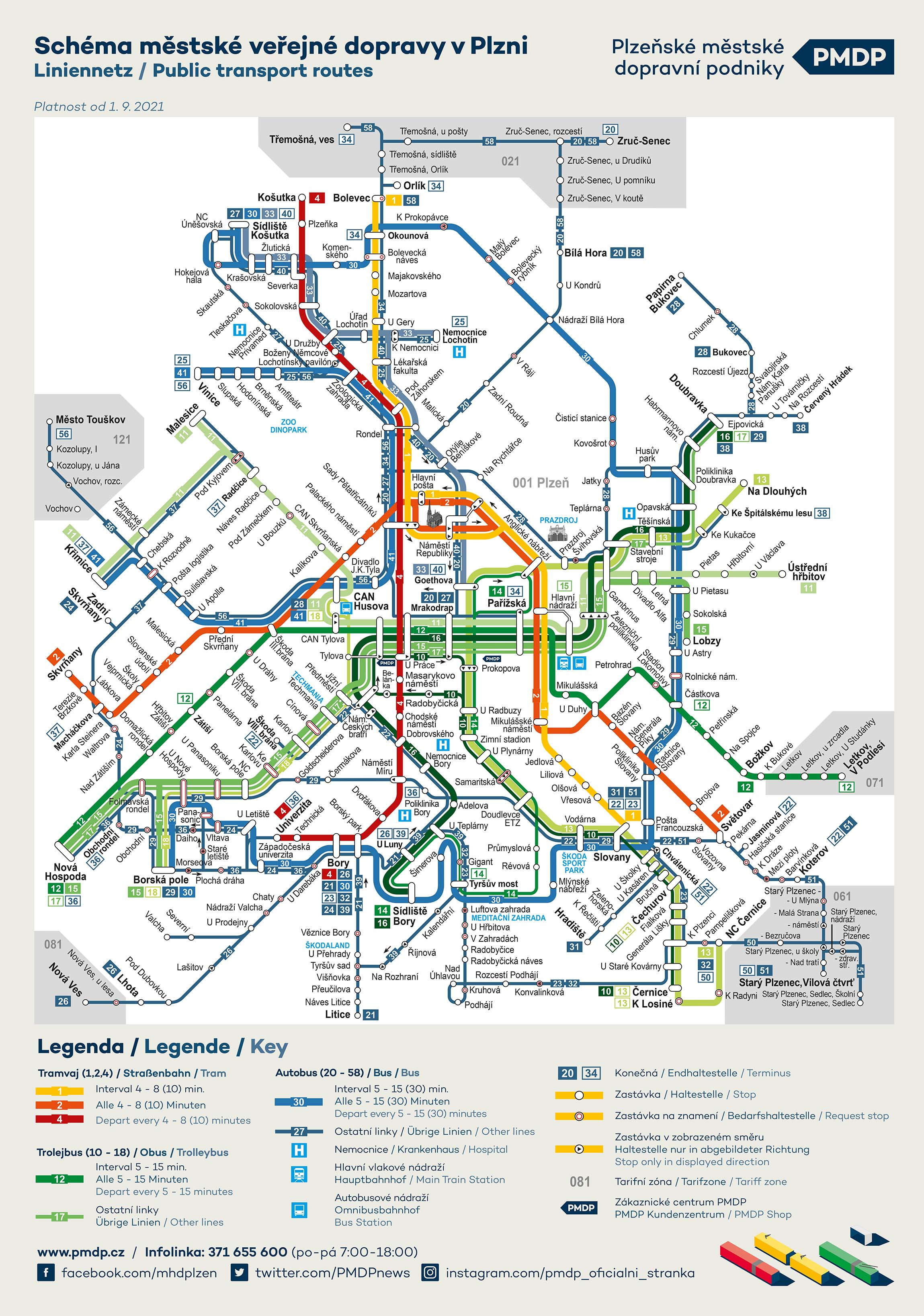 Plzeň — Mapy / Maps