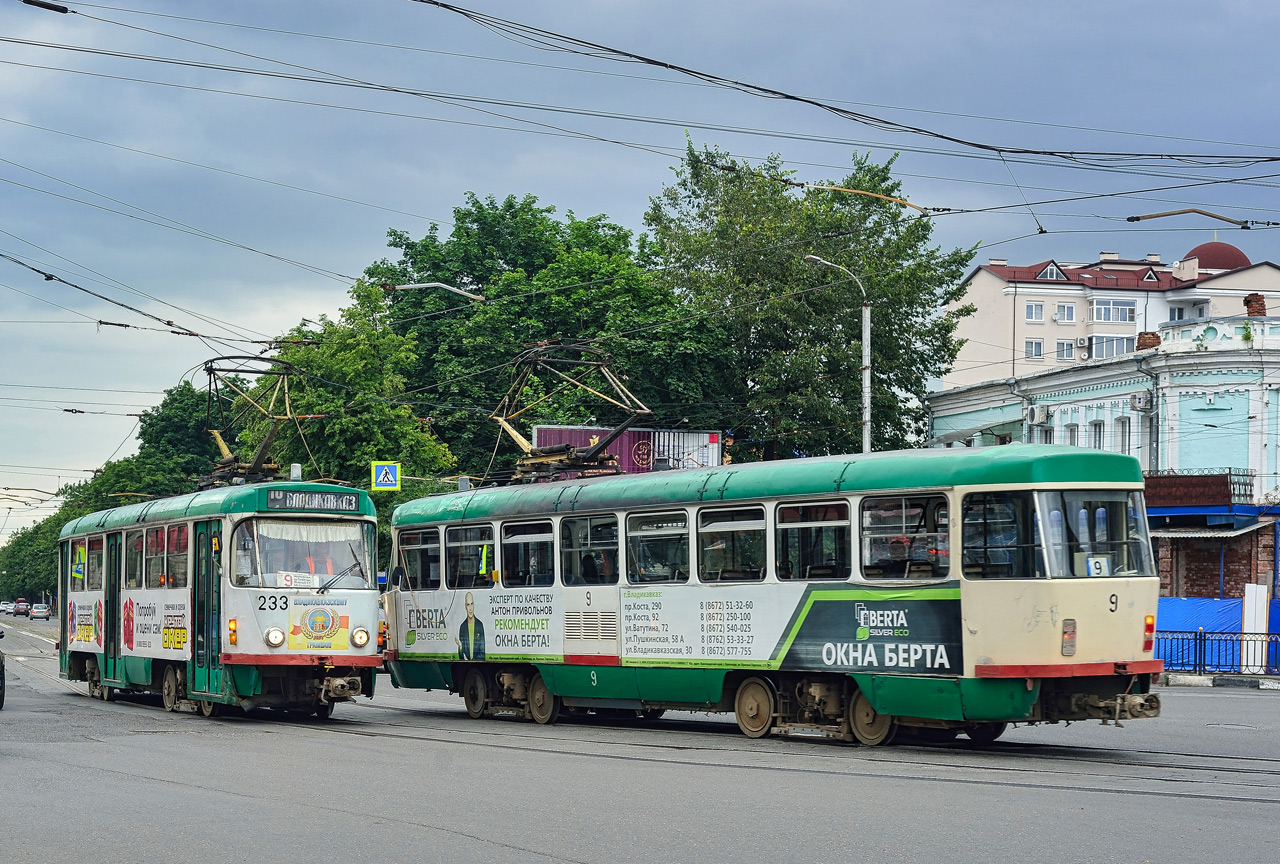 Владикавказ, Tatra T4DM № 233; Владикавказ, Tatra T4DM № 9