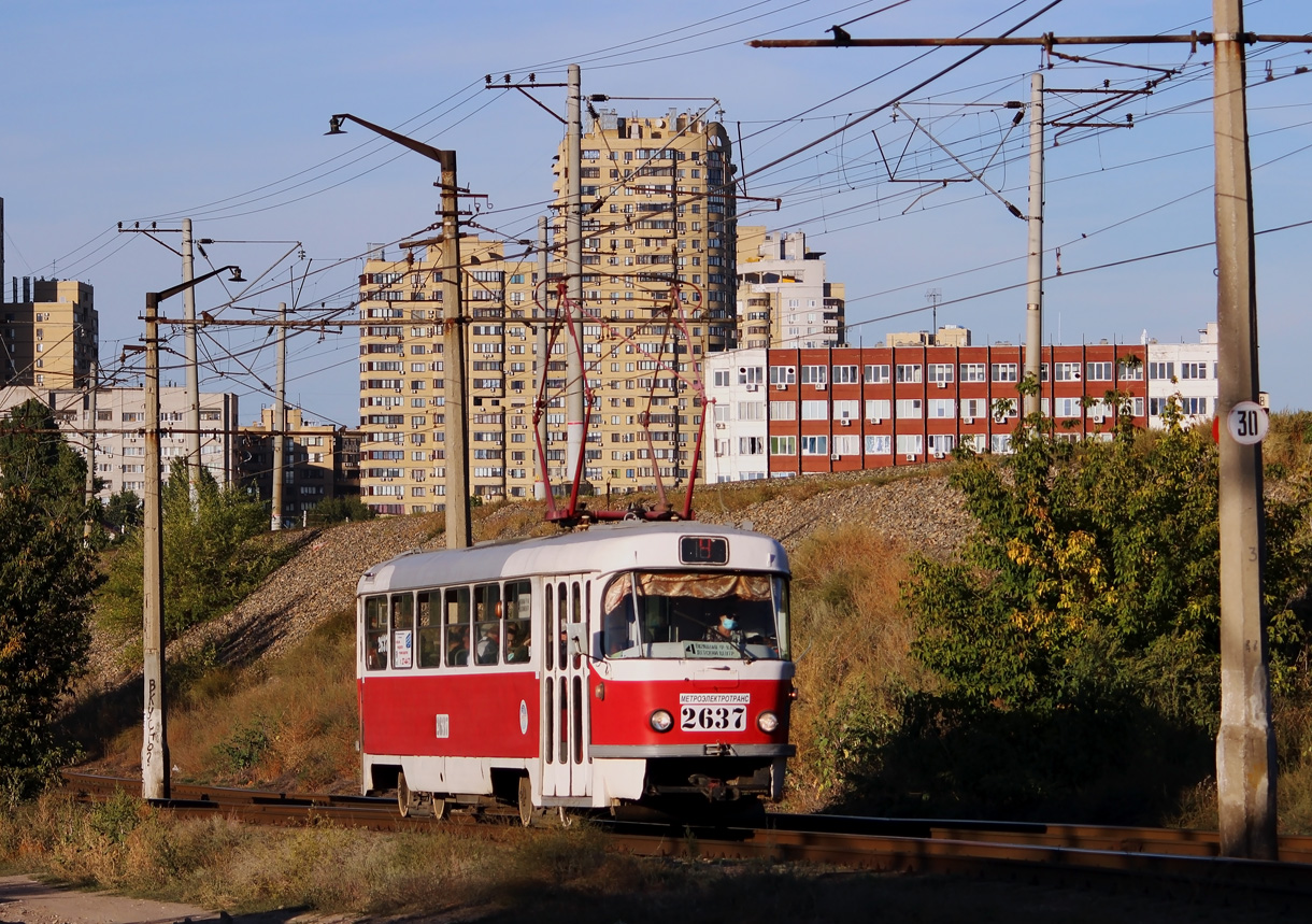 Волгоград, Tatra T3SU (двухдверная) № 2637