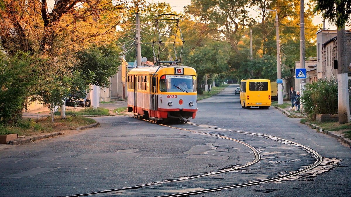 Одесса, Tatra T3R.P № 4023; Одесса — Трамвайные линии: Центр → Слободка
