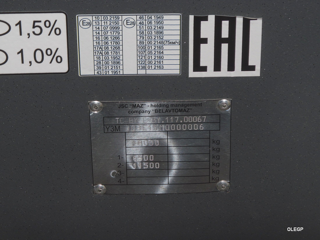 Витебск, МАЗ-303Е10 № АА Е001-2