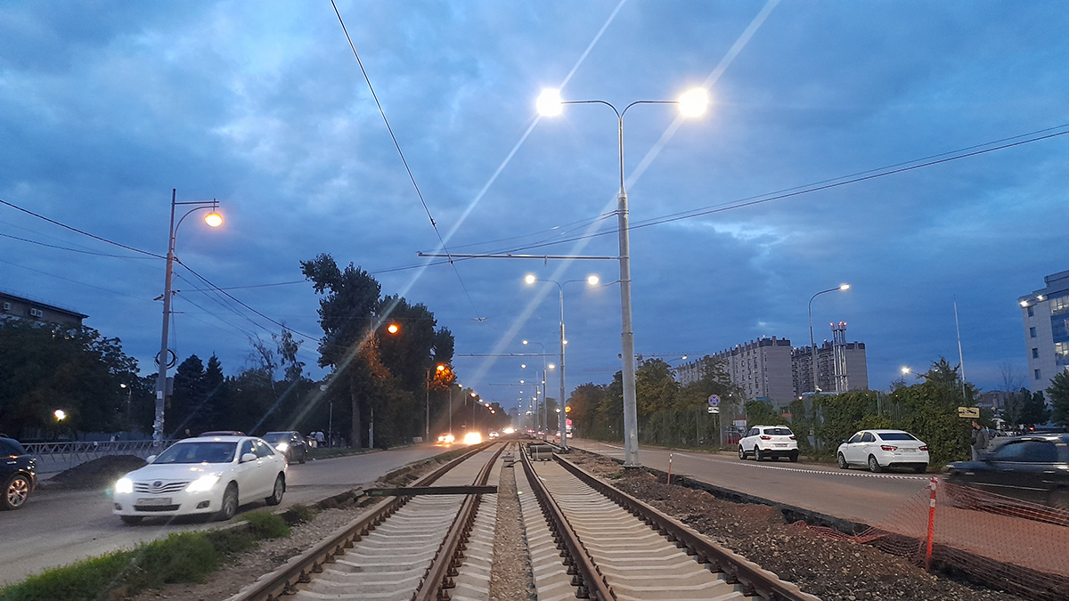 Krasznodar — New tram line on Moskovskaya street