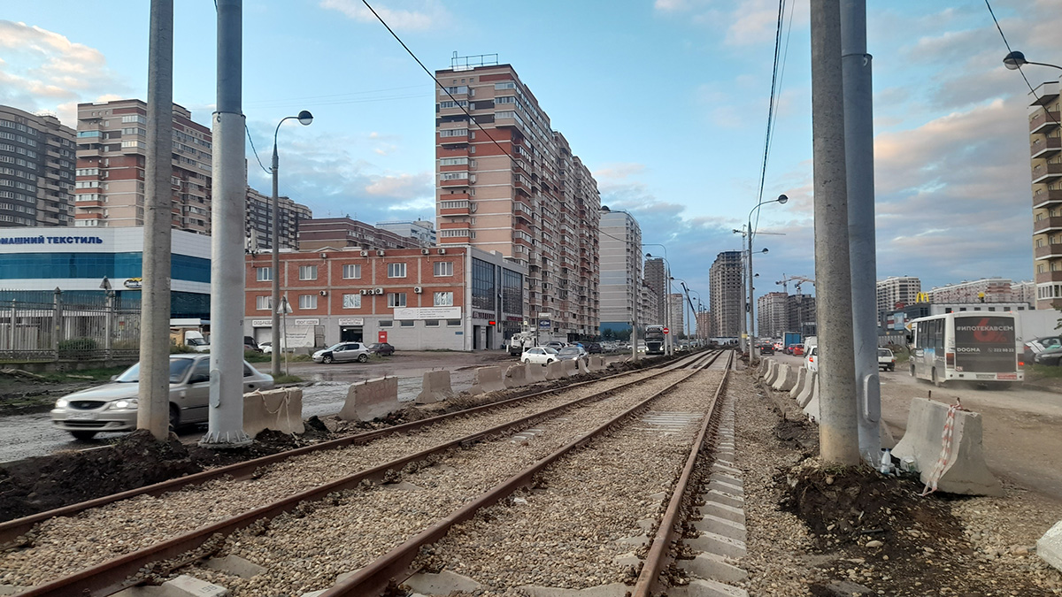 Краснодар — Строительство трамвайной линии по Московской улице