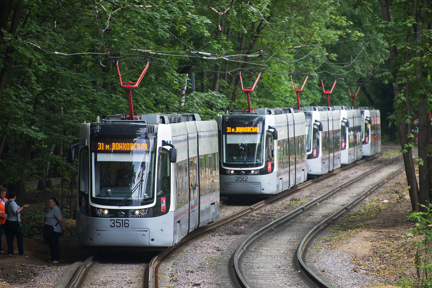 Москва, 71-414 (Pesa Fokstrot) № 3516; Москва — Происшествия Москва, 71-414 (Pesa Fokstrot) № 3516; Москва — Происшествия
