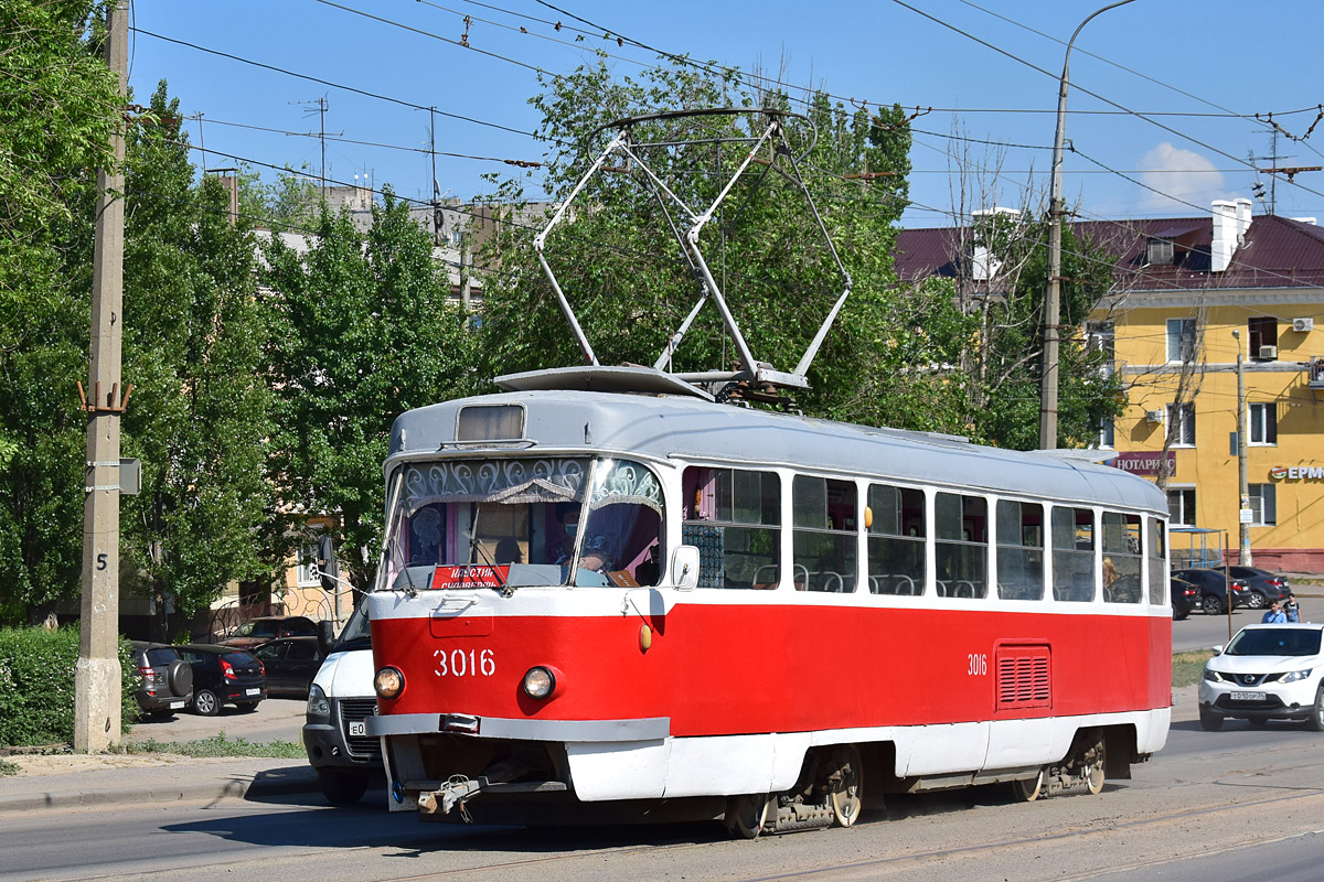 Волгоград, Tatra T3SU (двухдверная) № 3016