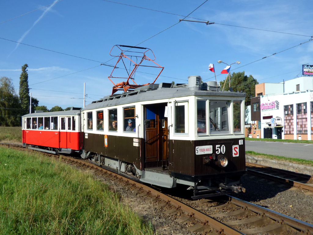 Ostrava, KPS 2-axle motor car Nr. 50; Ostrava — Ostrava public transport workers' day 2021