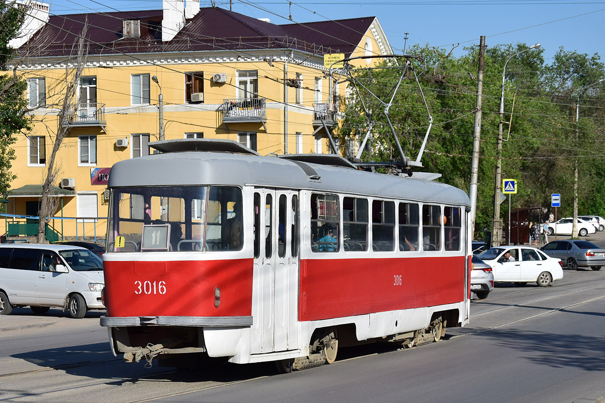 Волгоград, Tatra T3SU (двухдверная) № 3016