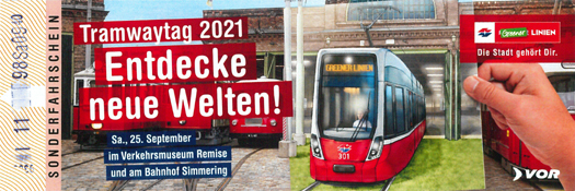 Вена — Tramwaytag 2021; Вена — Проездные документы