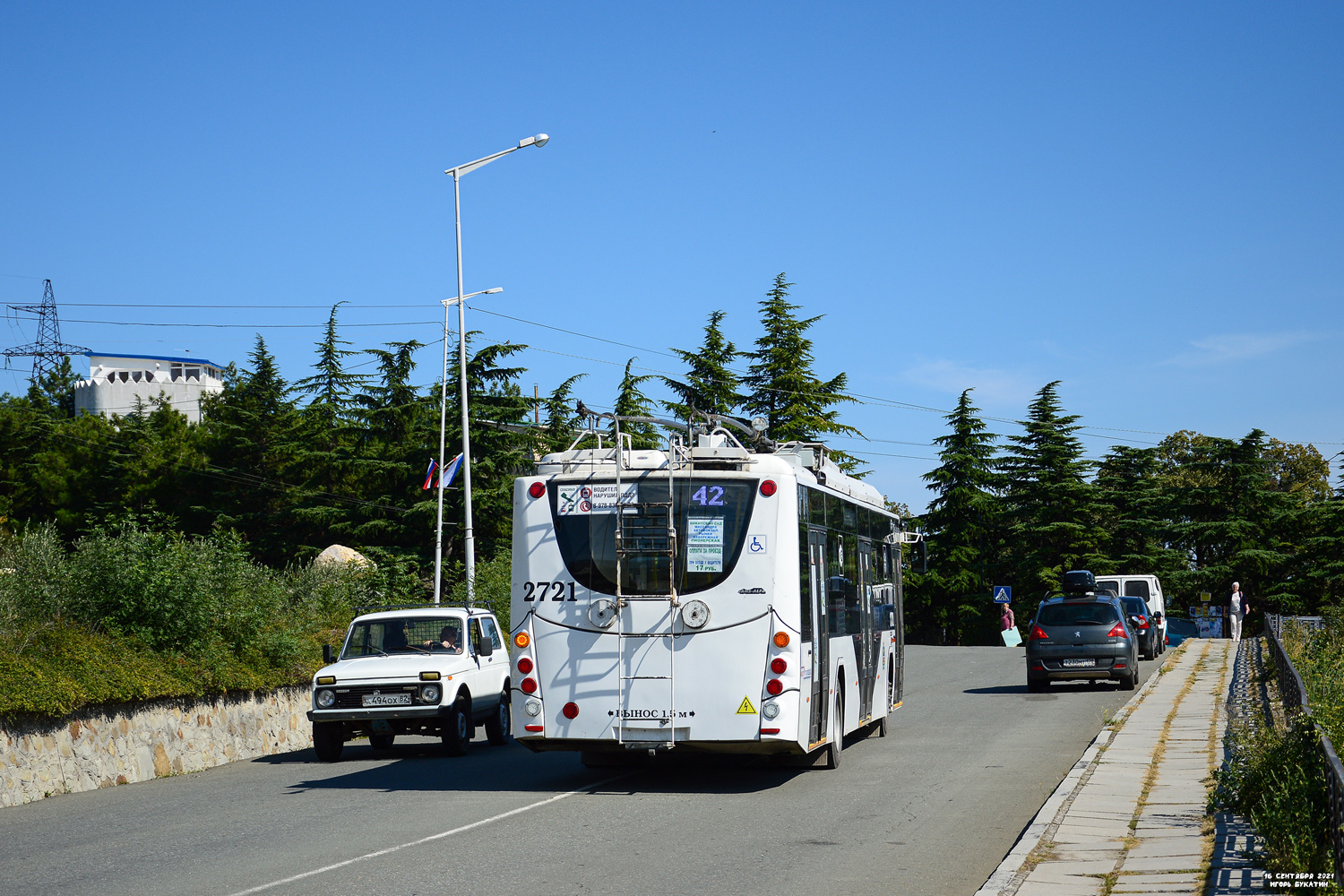 Trolleybus de Crimée, VMZ-5298.01 “Avangard” N°. 2721