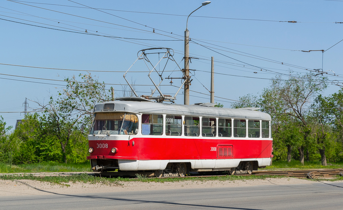Волгоград, Tatra T3SU (двухдверная) № 3008