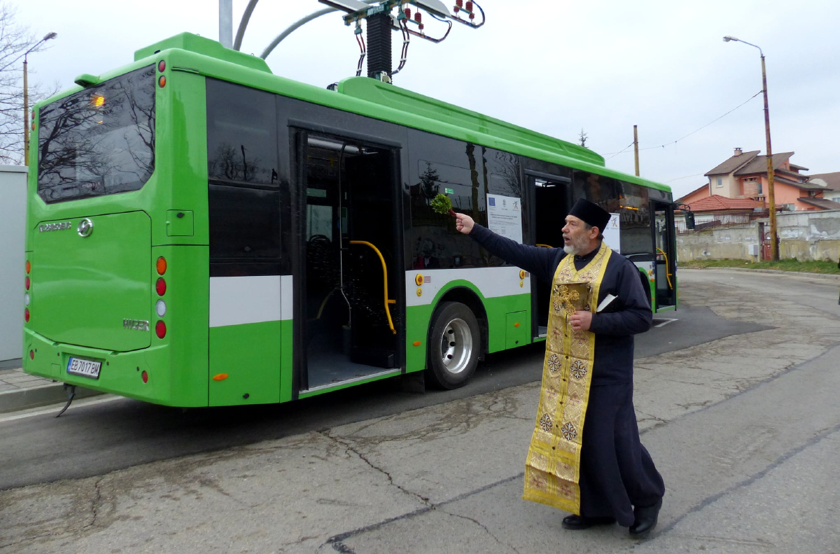 Габрово, Higer KLQ6125GEV3 № 7017; Габрово — Официално освещаване и откриване на електробусния транспорт — 10.03.2021 г.