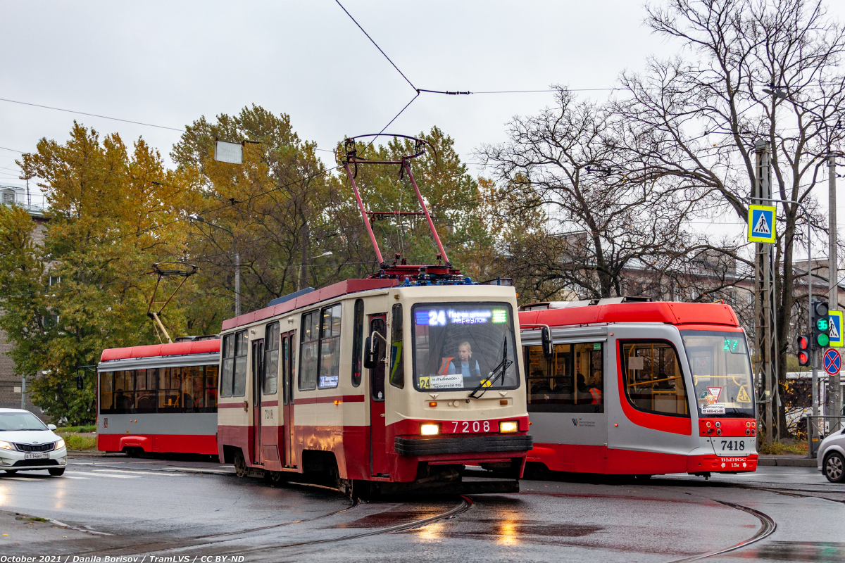 Санкт-Петербург, 71-134К (ЛМ-99К) № 7208 Санкт-Петербург, 71-134К (ЛМ-99К) № 7208