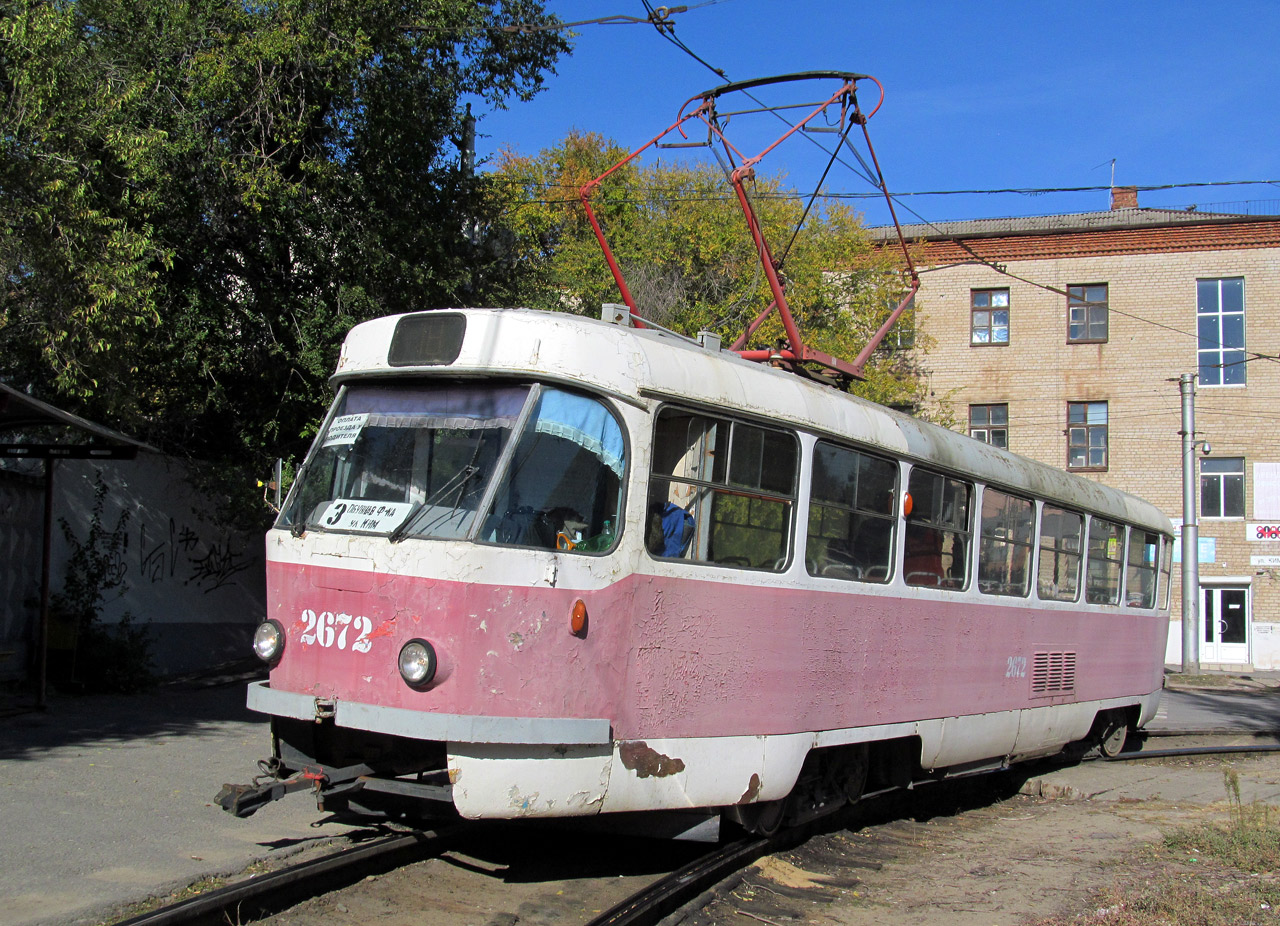 Волгоград, Tatra T3SU (двухдверная) № 2672