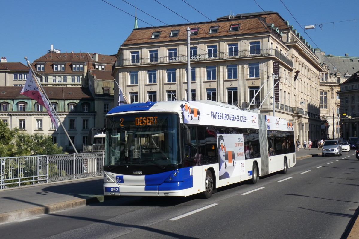 Лозанна, Hess SwissTrolley 4 (BGT-N2D) № 892
