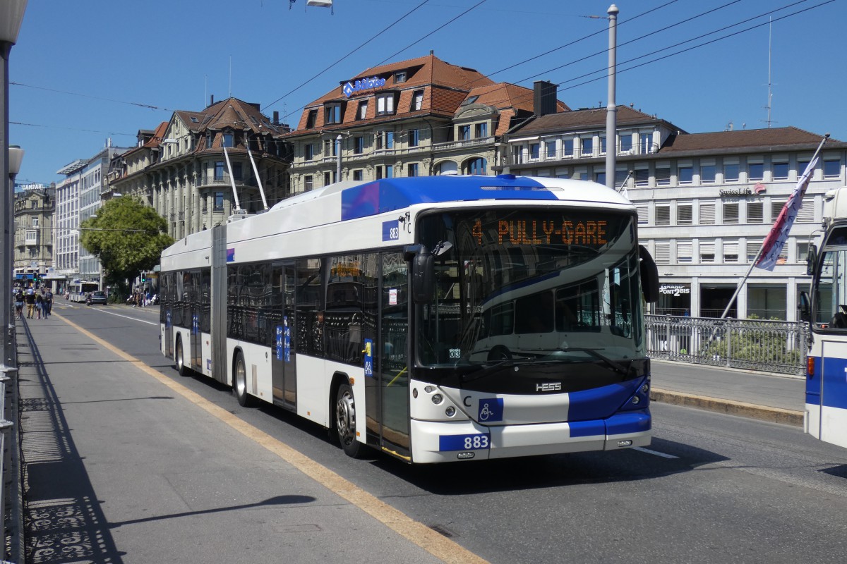 Лозанна, Hess SwissTrolley 4 (BGT-N2D) № 883