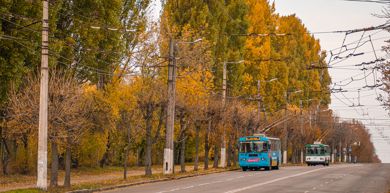Žytomyras, ZiU-682G-016 (018) nr. 1068; Žytomyras, ZiU-682V10 nr. 1254; Žytomyras — Tram and Trolleybus Lines and Infrastructure