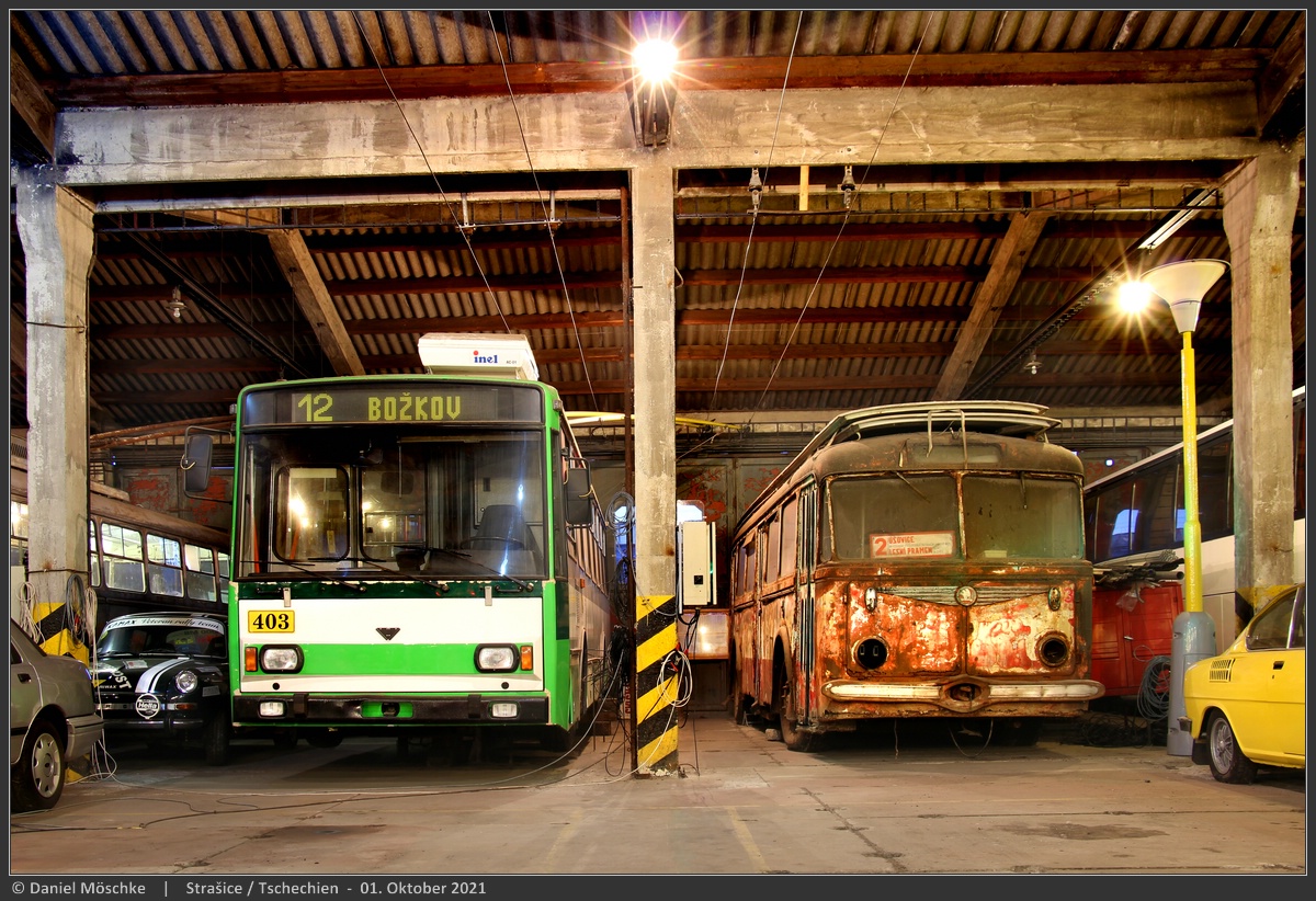 Страшице, Škoda 14TrM № 403; Страшице, Škoda 7Tr1 № 3
