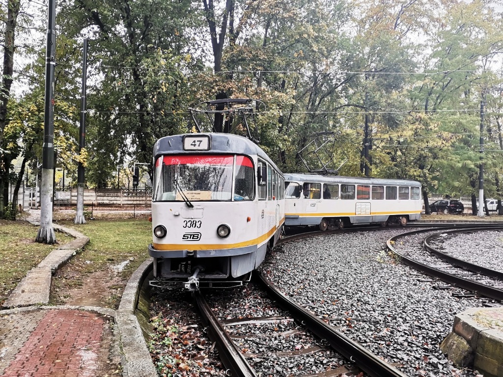 Бухарест - Илфов, Tatra T4R № 3383; Бухарест - Илфов, Tatra T4R № 3348