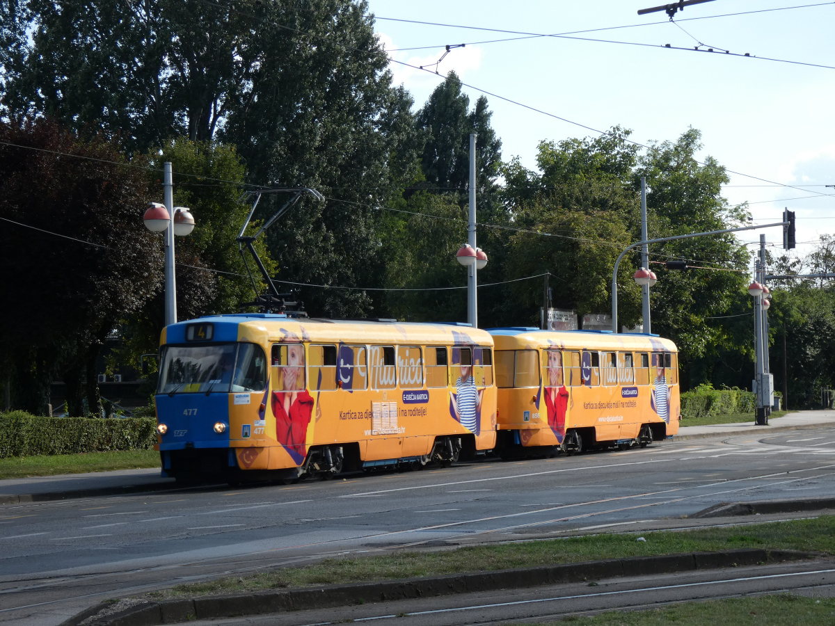 Загреб, Tatra T4YU № 477