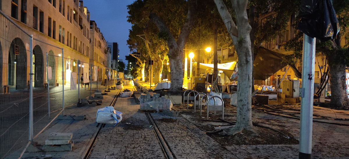 Tel Awiw — Construction of the red line Light Rail